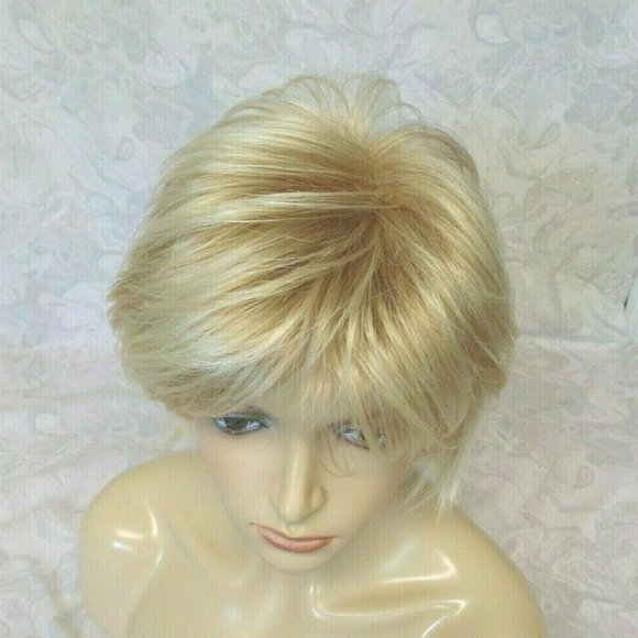 NEW Short Light  Blonde Stylish Flip Up Wig main image 6